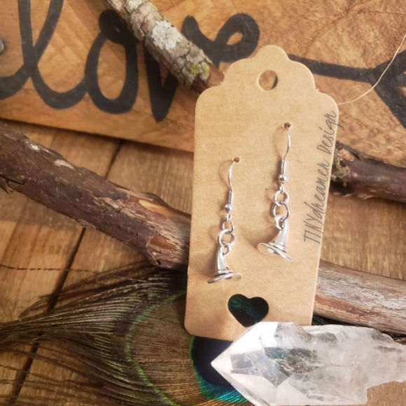 Witchy Witch earrings Wiccan Pointed HAT Halloween earrings Occult~Samhain~Magic - Picture 5 of 10